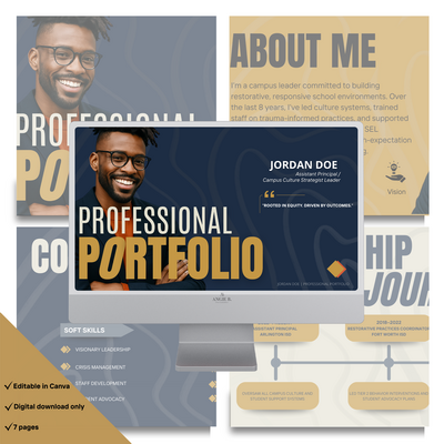 a digital portfolio template to showcase your resume and other professional assets