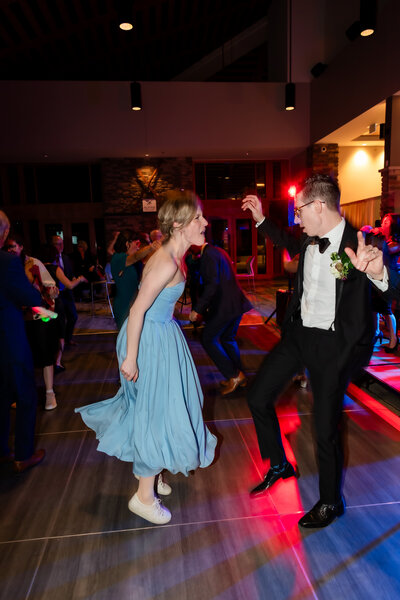 Bride Groom Dancing at Reception