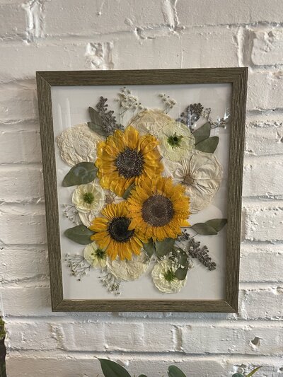 Unique floral keepsake with preserved flowers by Leigh Florist, perfect for commemorating special occasions.