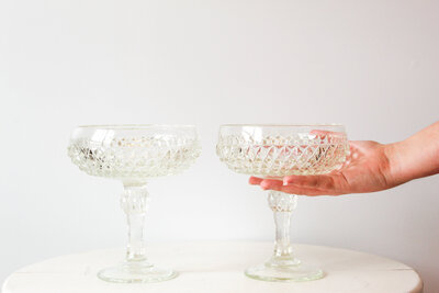 TE Inventory-Clear Glass Giant Textured Champage Glasses 144