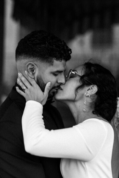 queer couple in san francisco on wedding day