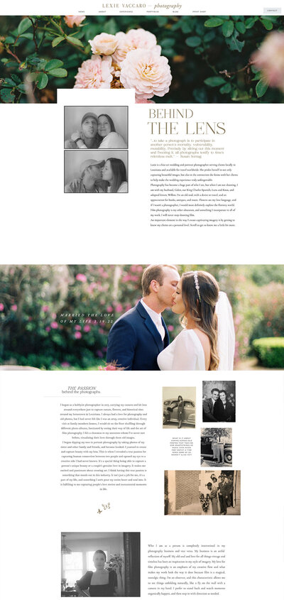 Lexie About - Garden of Muses Showit Website Template