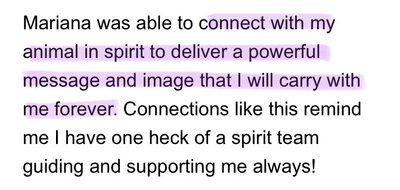 animal communication testimonial