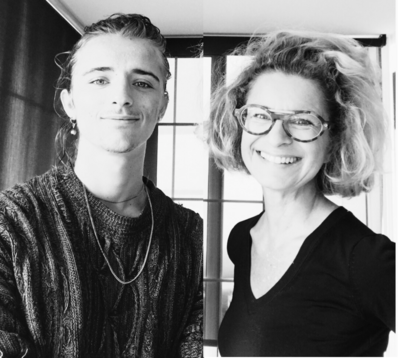 We're Vanessa and Seb, mother and son, co-founders of the YogaBizLab Team. Branding, web designers.