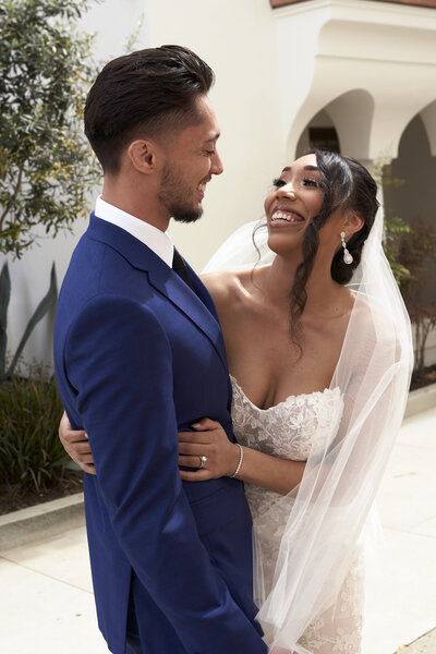 Bride and Groom middle of the street on their wedding day taken by bay area wedding  photographer J.Hunt