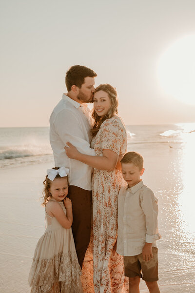 family pictures on navarre beach during vacation