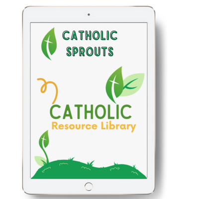catholic sprouts resource library  ipad mockup