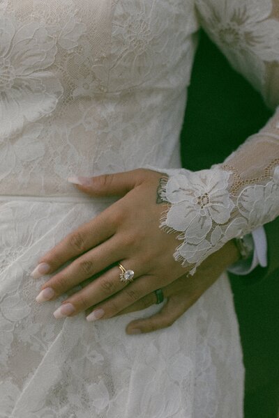 Bride and grooms hands