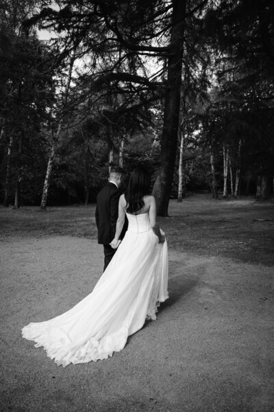 Hampton Manor Couple portrait by Cotswolds wedding photographer