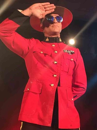 Brent Ray fraser Performs Canadian Mountie Act Bartschland Public Follies 2018