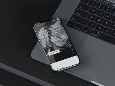 Phone with a mobile showit template for coach