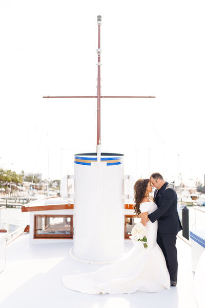 Wedding photos on the Honey Fitz at Pelican Club Jupiter Florida
