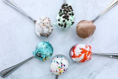 spoonfuls of ice cream