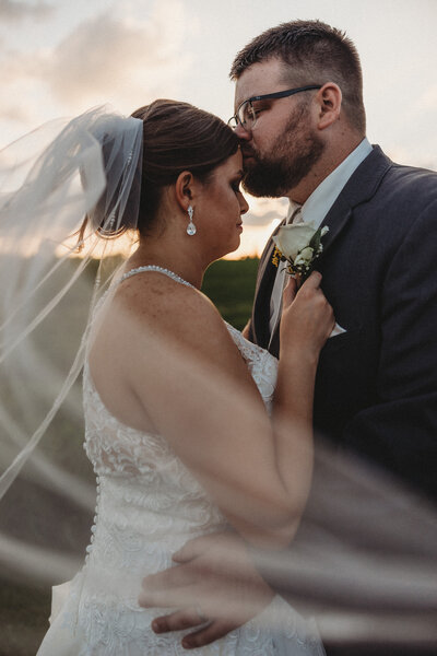 Sunset bridal portraits