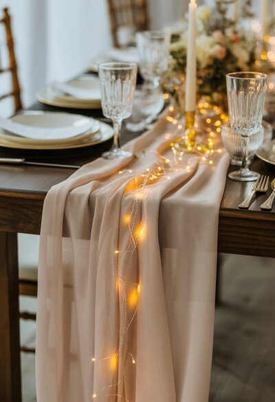fairy light example on tables