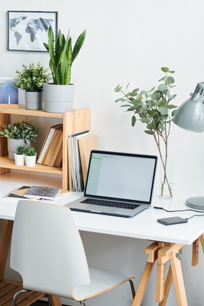 small business office desk setup