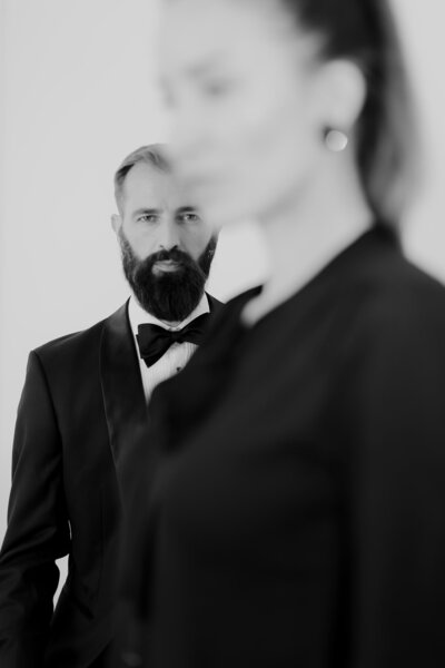 Team Member taking of glasses