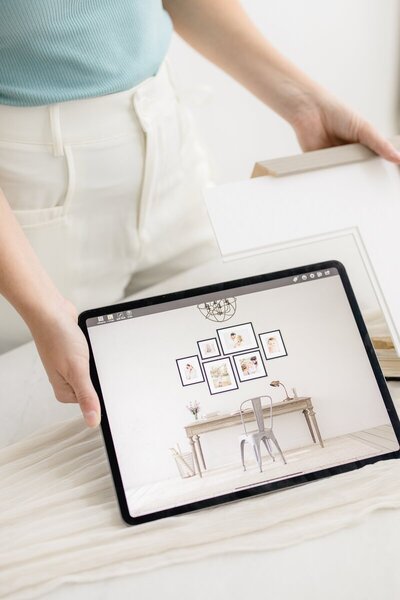 Wall art display mockup by Savannah newborn photographer
