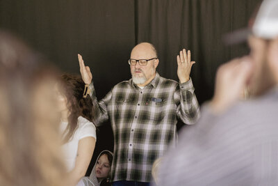 A man worshiping