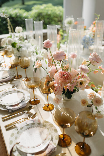 Table setting at Raleigh reception planned by Bianca Nichole and Co