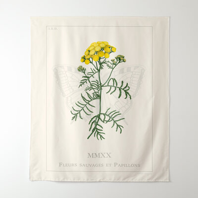 Zazzle Tansy and Swallowtail Tapestry (Front)