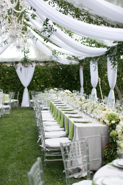 Outdoor canopy draping 