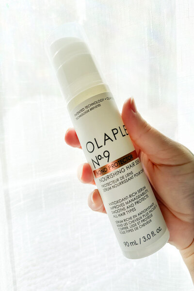 olaplex bottle in hand