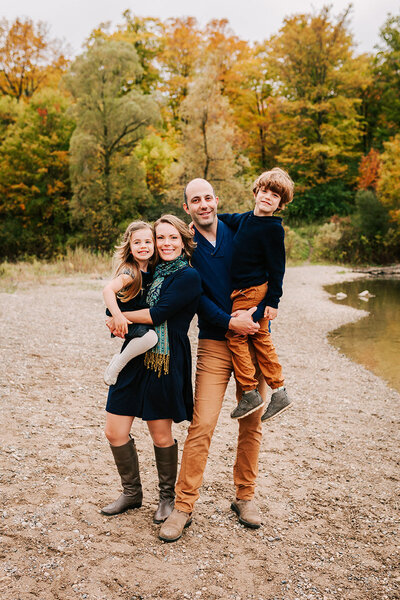 family at Puslinch Tract on the beach