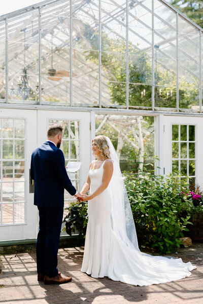 First look photos at Barn on The Pemi in New Hampshire, NH wedding photographer