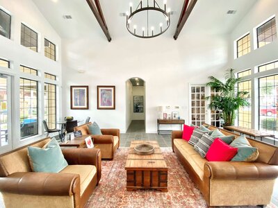 Lobby at The Reserve at Cimarron in Mission Texas showcasing the welcoming interior and resident amenities supported by WLS Interests property management.