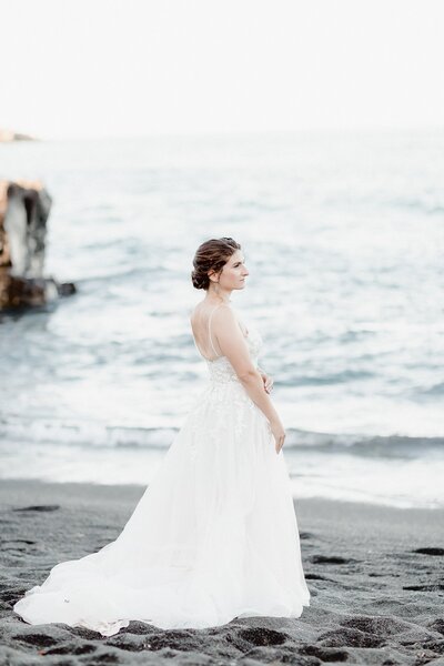 minnesota wedding dress detail on the North shore