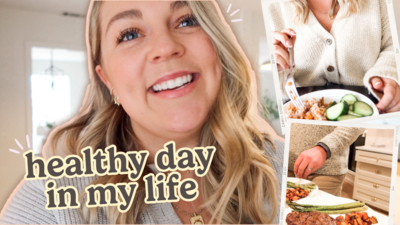 Youtube thumbnail of Mollie Mason healthy day in my life video