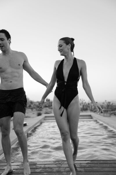 Palm Springs pool engagement session
