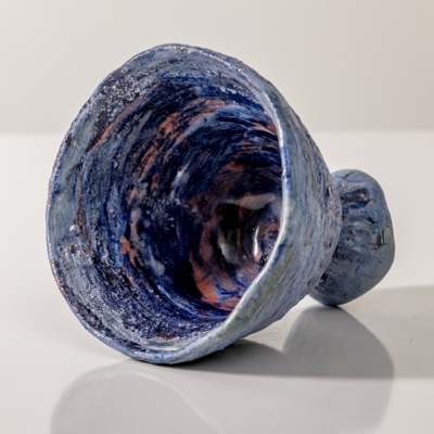 Michelle-Spiziri-Abstract-Artist-Ceramics-Zen-Bowls-Blue-Goblet-3