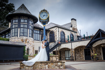 Bride & Groom at Clocktower at Capital City Club Wedding