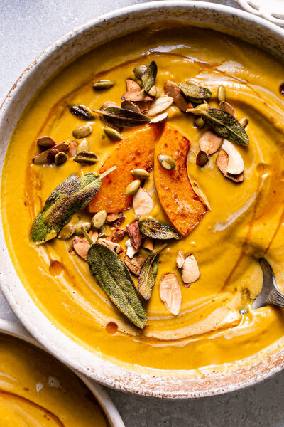 Roasted Butternut Squash Carrot Soup-11