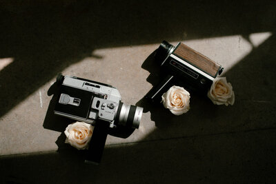 super 8mm cameras on table