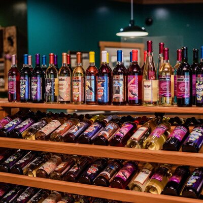 lots of wine