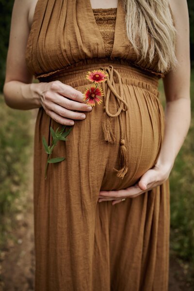 pregnant belly in Prosper texas