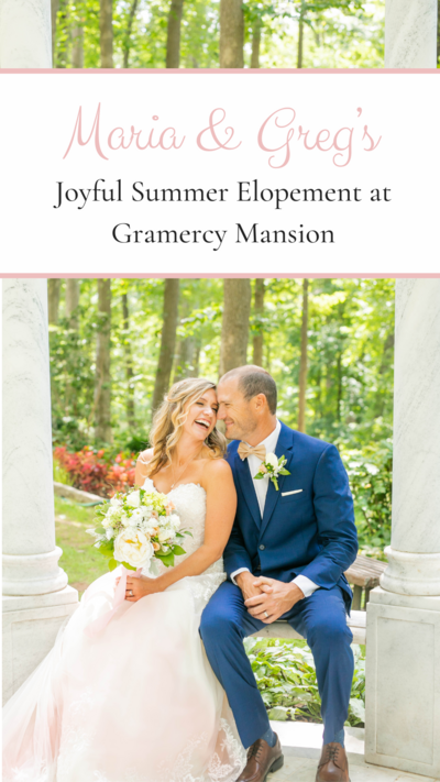 Joyful Summer Elopement at Gramercy Mansion in Baltimore Maryland