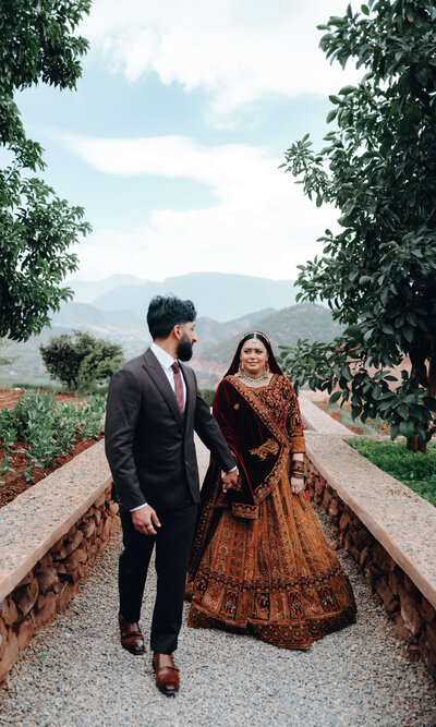 Indian Couple holding hands