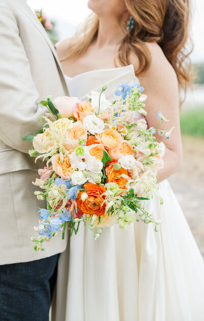 Grand Teton Wedding | Bride and Groom | Bouquet Ideas | Spring Bouquet
