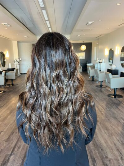 dimensional brunette client after extensions