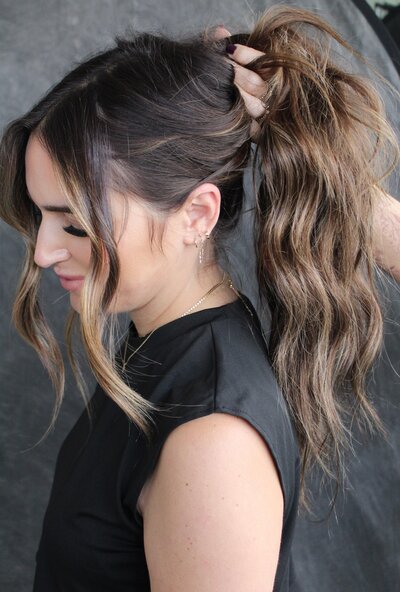 Invisible Hair Extension Method Ponytail