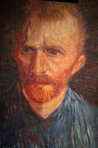 Photo by Amy Harper Fotografie of reproduction of Van Gogh self portrait painted in Nuenen.