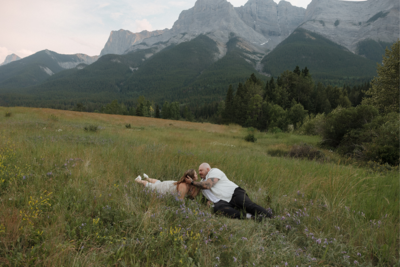 Engagement photo in Canmore, Alberta.