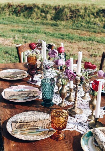 table design by a colorado wedding planner