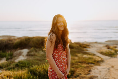 San Diego Senior Photo Shoot at Sunset cliffs point loma PLNU  graduation beach ocean cliffs senior photography san diego senior portrait photographer - PLNU SDSU UCSD USD