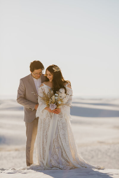 A lovely photo a wedding couple