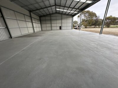 Shed Slab pour for large project Warrnambool.